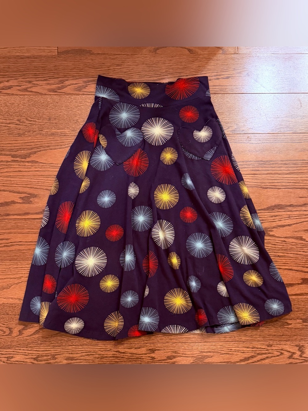Effie's Heart Full Navy Sunburst Skirt